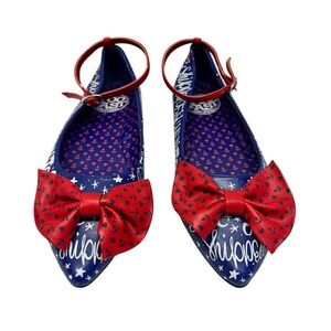 Too Fast shoes New Flats Sailor theme Red White and Blue Women Size 6  Excellent